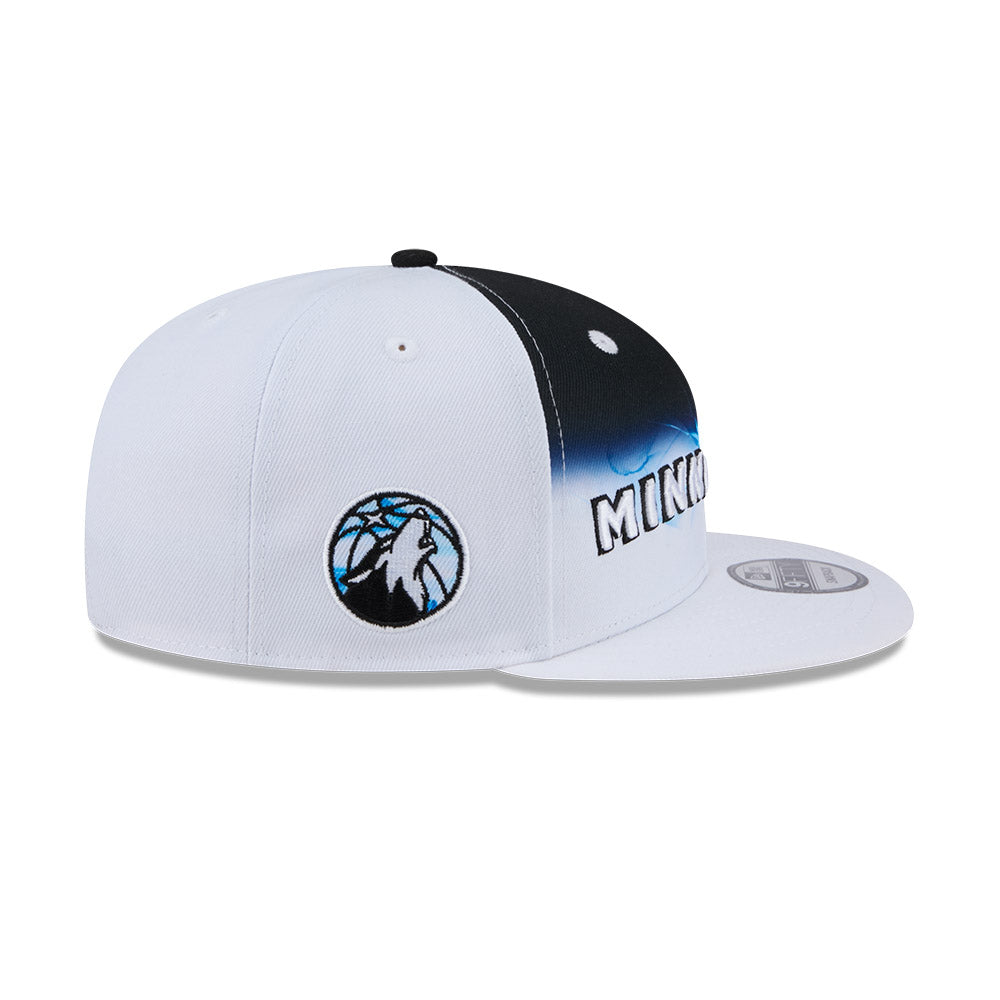 Minnesota Timberwolves Youth Kids Hat - JR NBA 2024-2025 City Edition White 9Fifty Snapback Cap - New Era